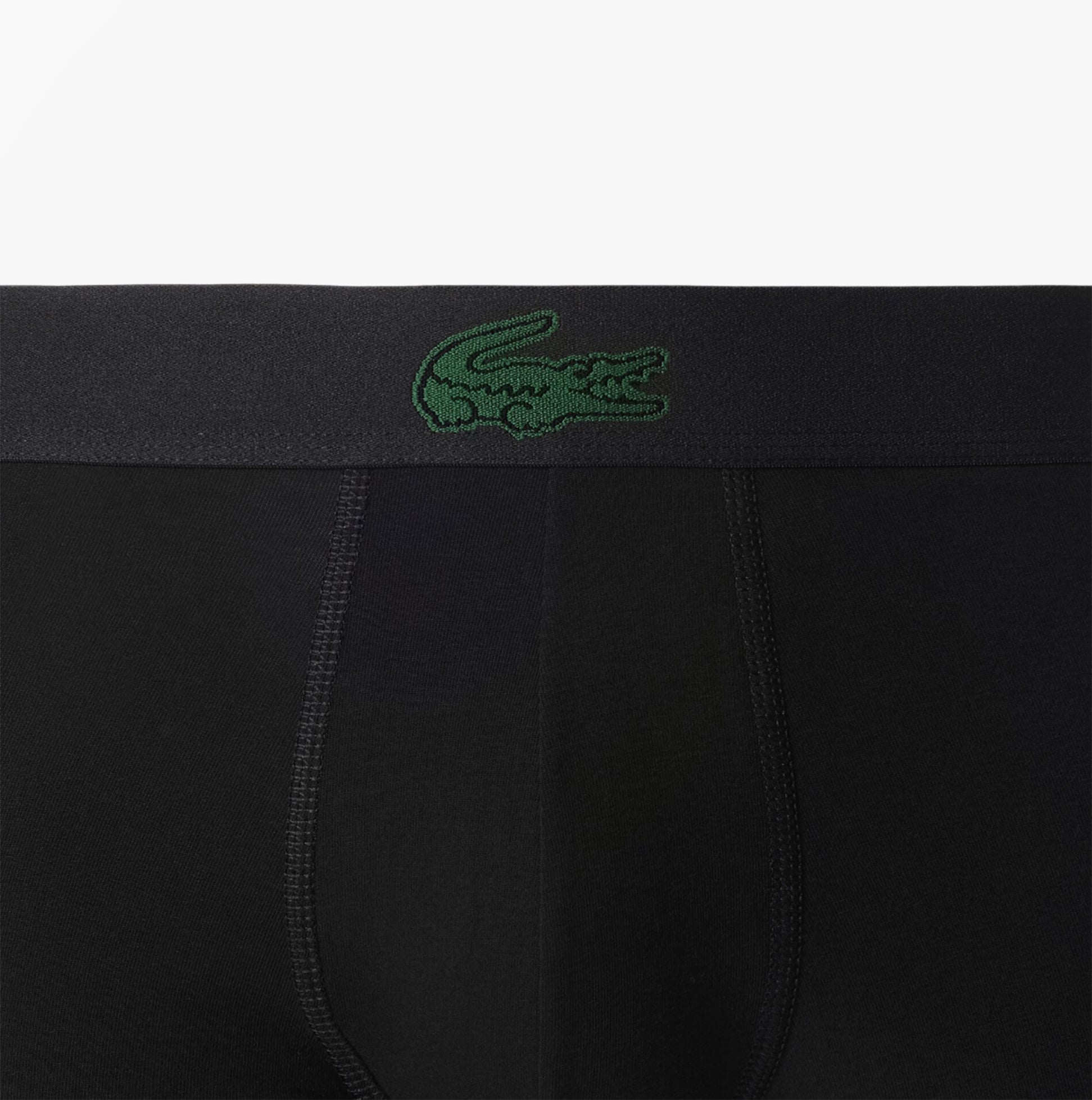 Lacoste 3 Pack Trunks Mens Trunks Black