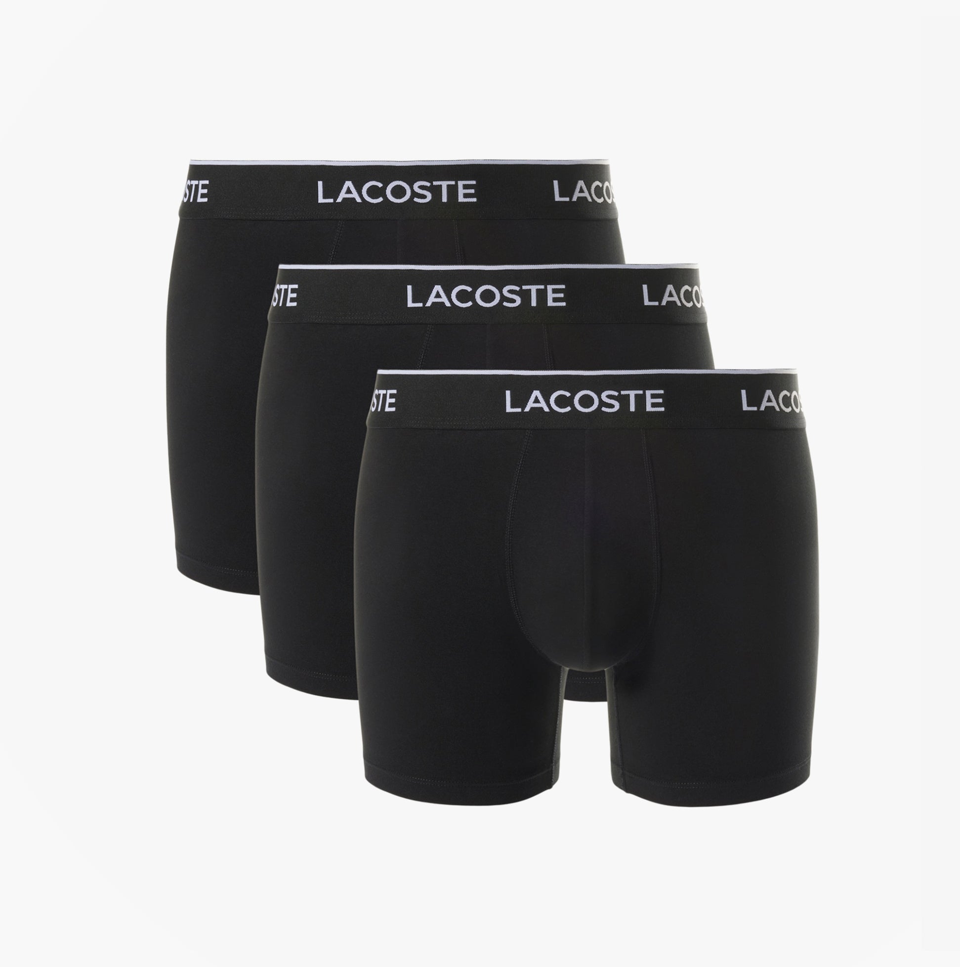 Lacoste 3 Pack Boxer Briefs Mens Boxer Briefs Black