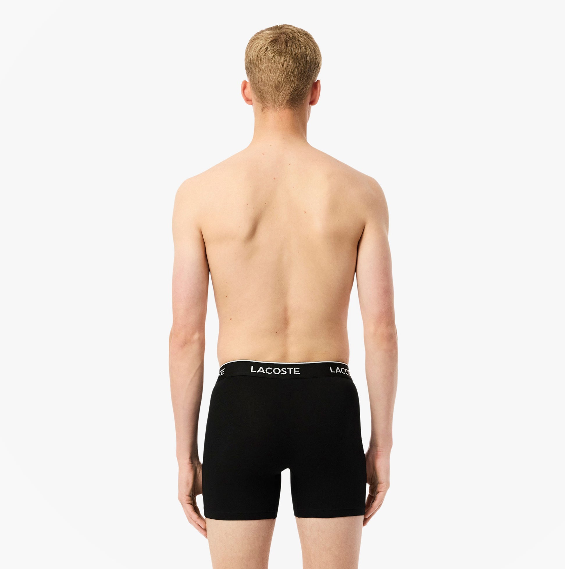 Lacoste 3 Pack Boxer Briefs Mens Boxer Briefs Black