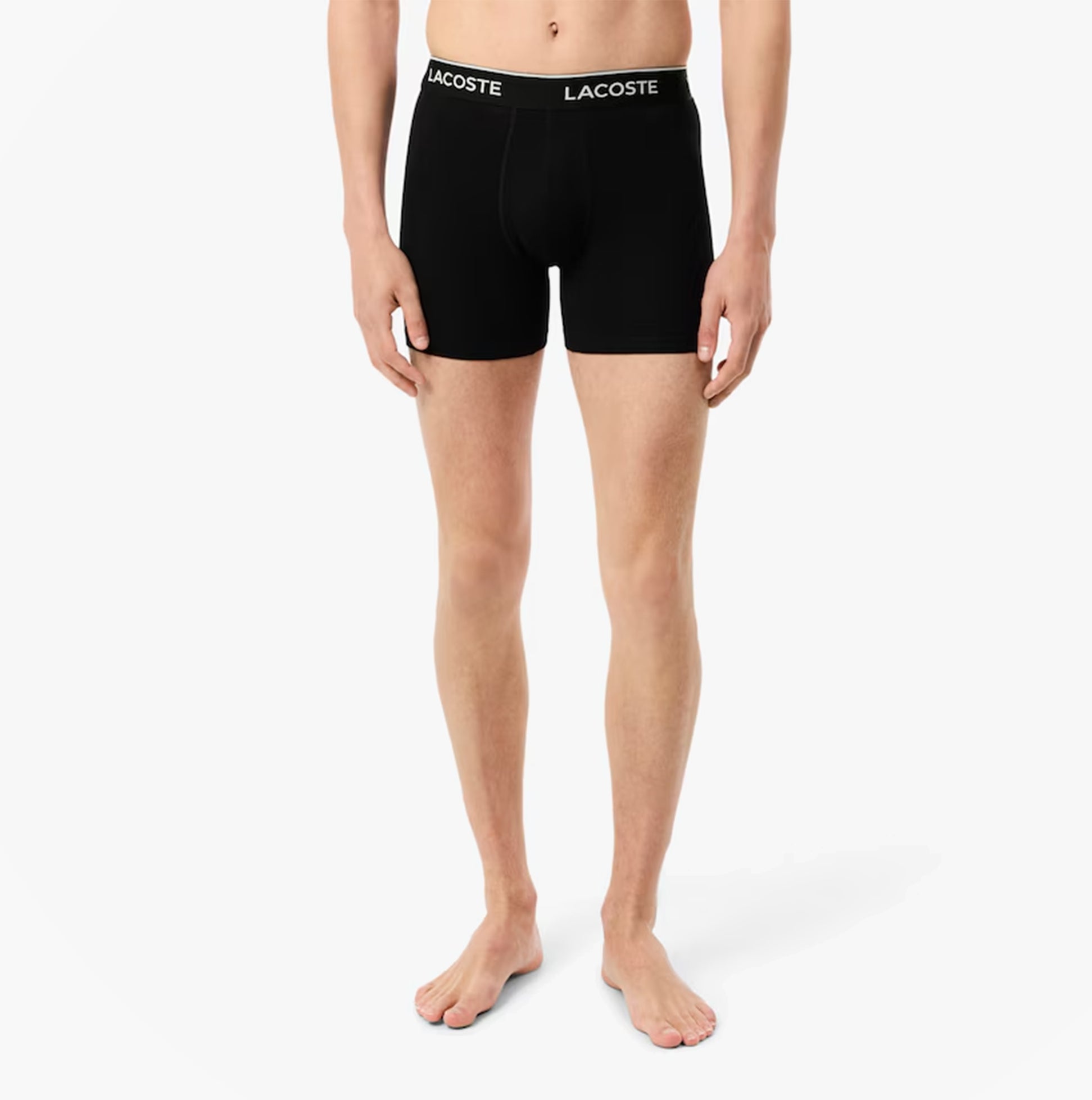 Lacoste 3 Pack Boxer Briefs Mens Boxer Briefs Black/White/Silver Chine