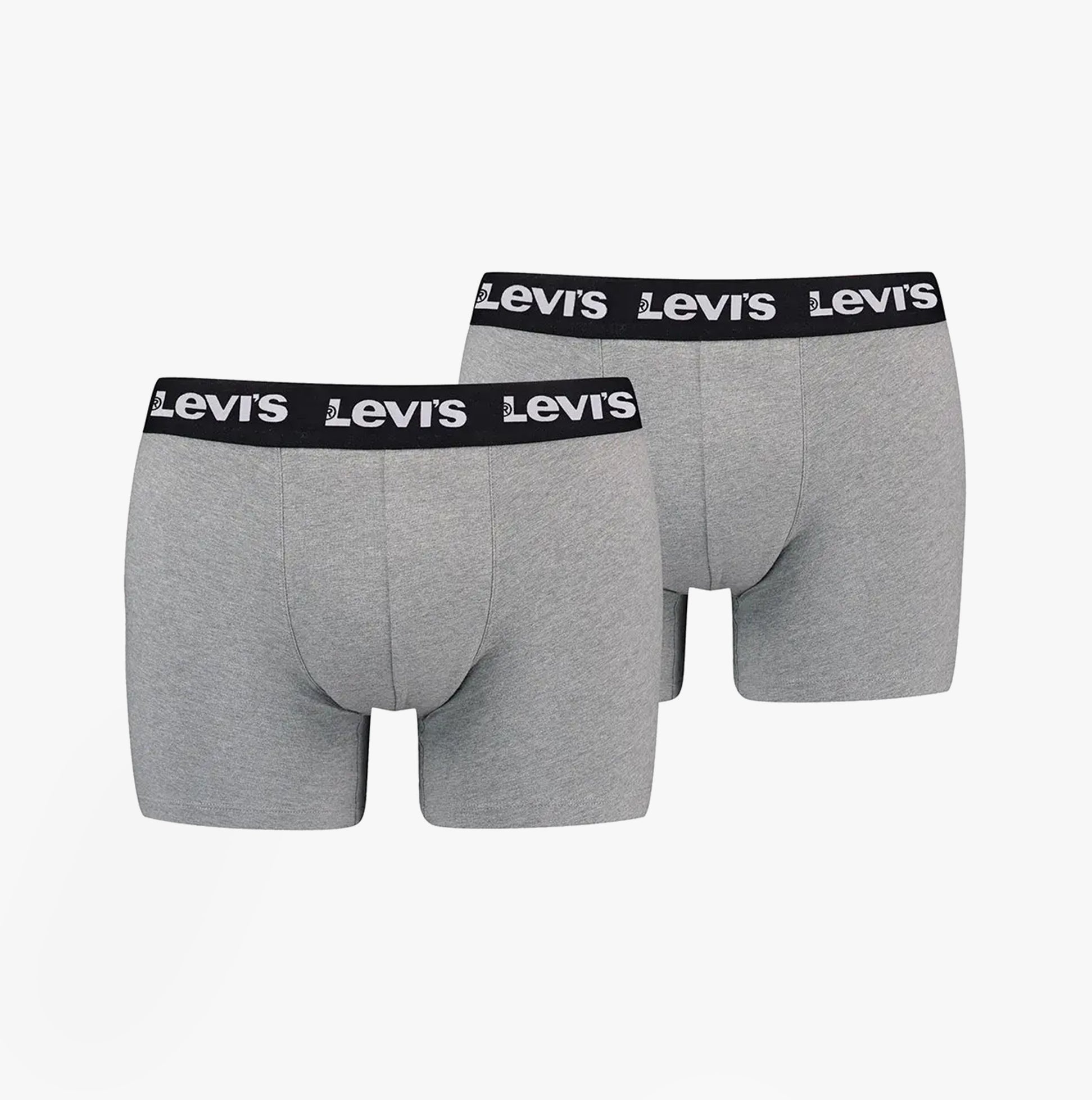 Levi's REPEAT LOGO Mens 2 Pack Trunks Middle Grey Melange