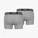 Levi's REPEAT LOGO Mens 2 Pack Trunks Middle Grey Melange