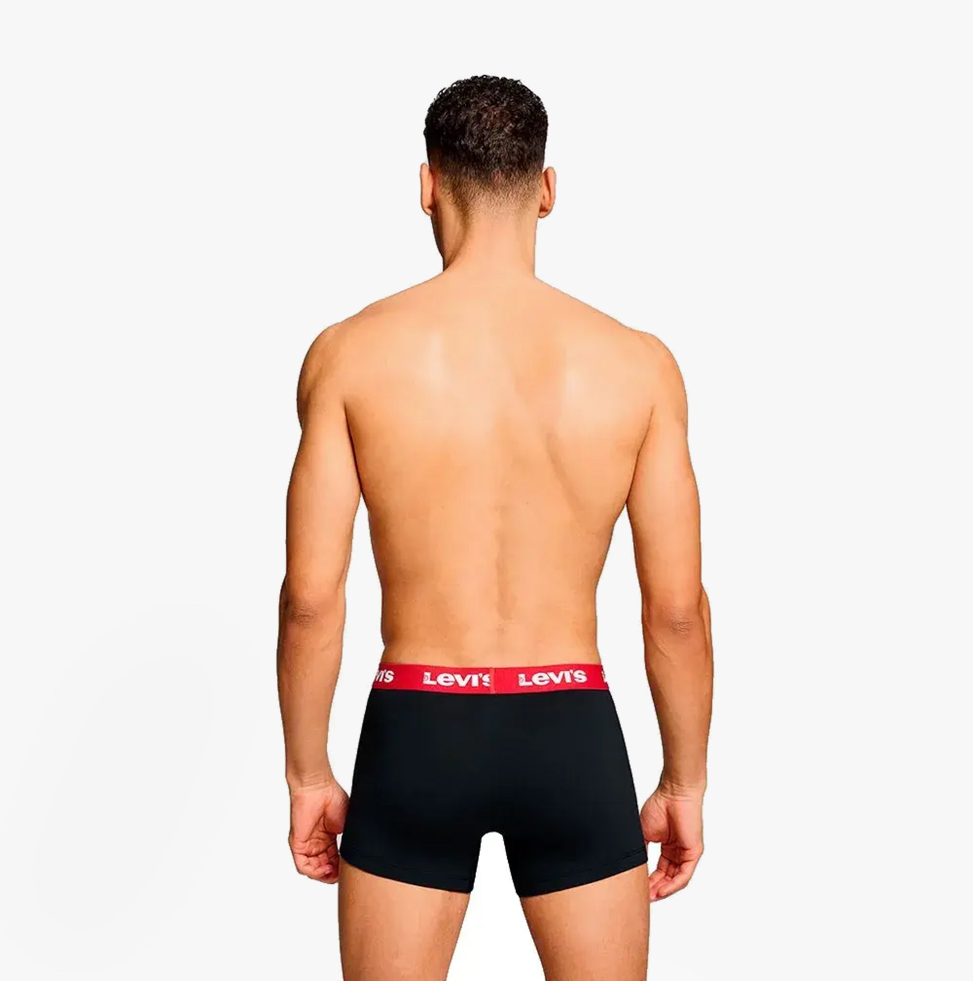 Levi's REPEAT LOGO Mens 2 Pack Trunks Black/Red