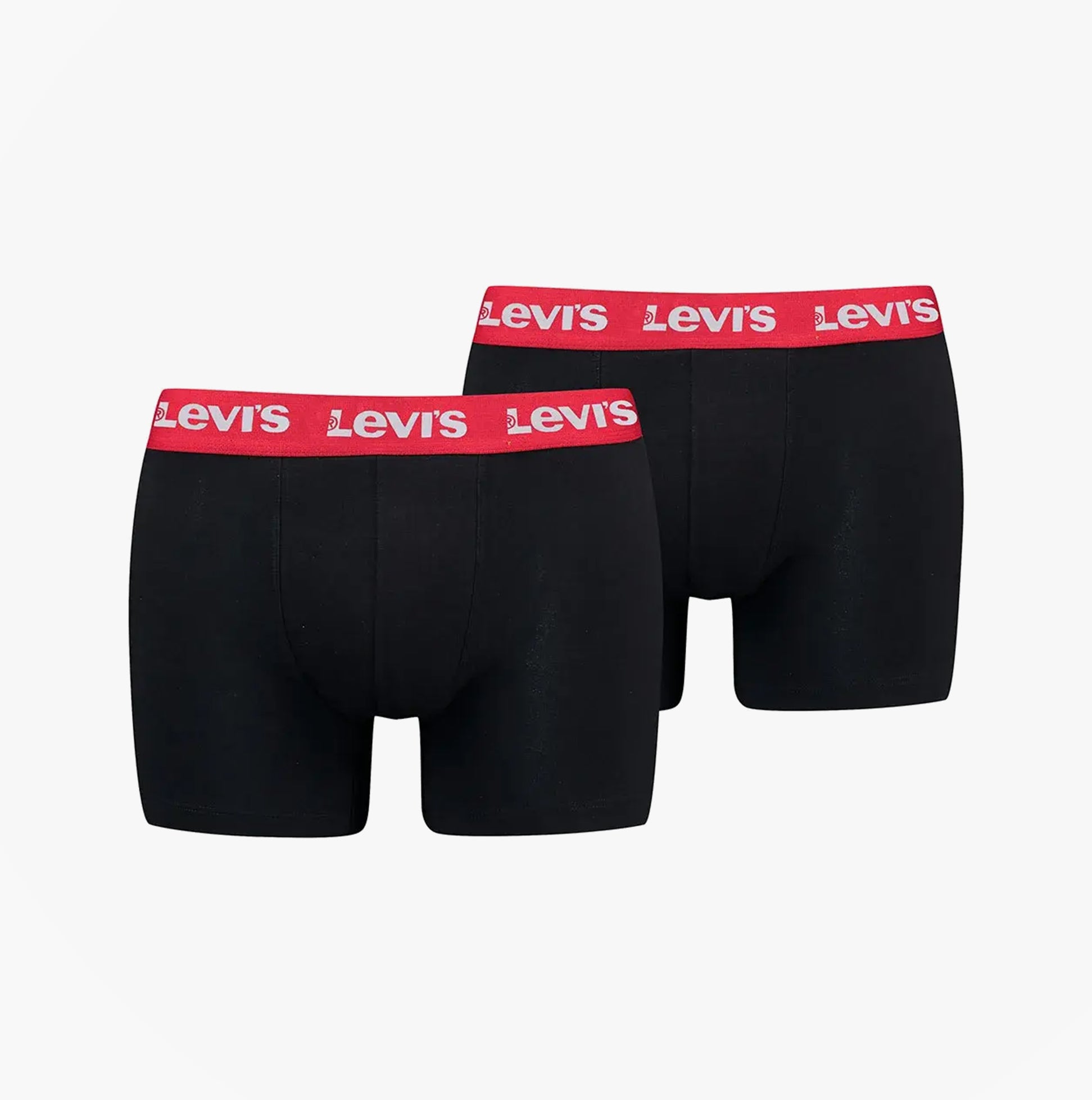 Levi's REPEAT LOGO Mens 2 Pack Trunks Black/Red