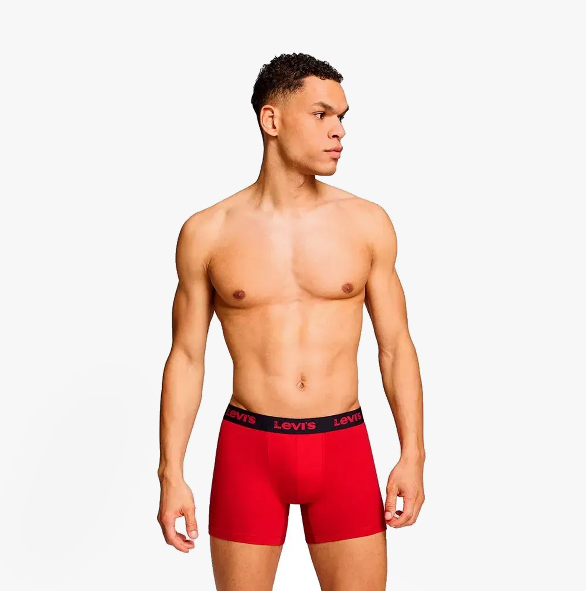 Levi's REPEAT LOGO Mens 2 Pack Trunks Red Combo