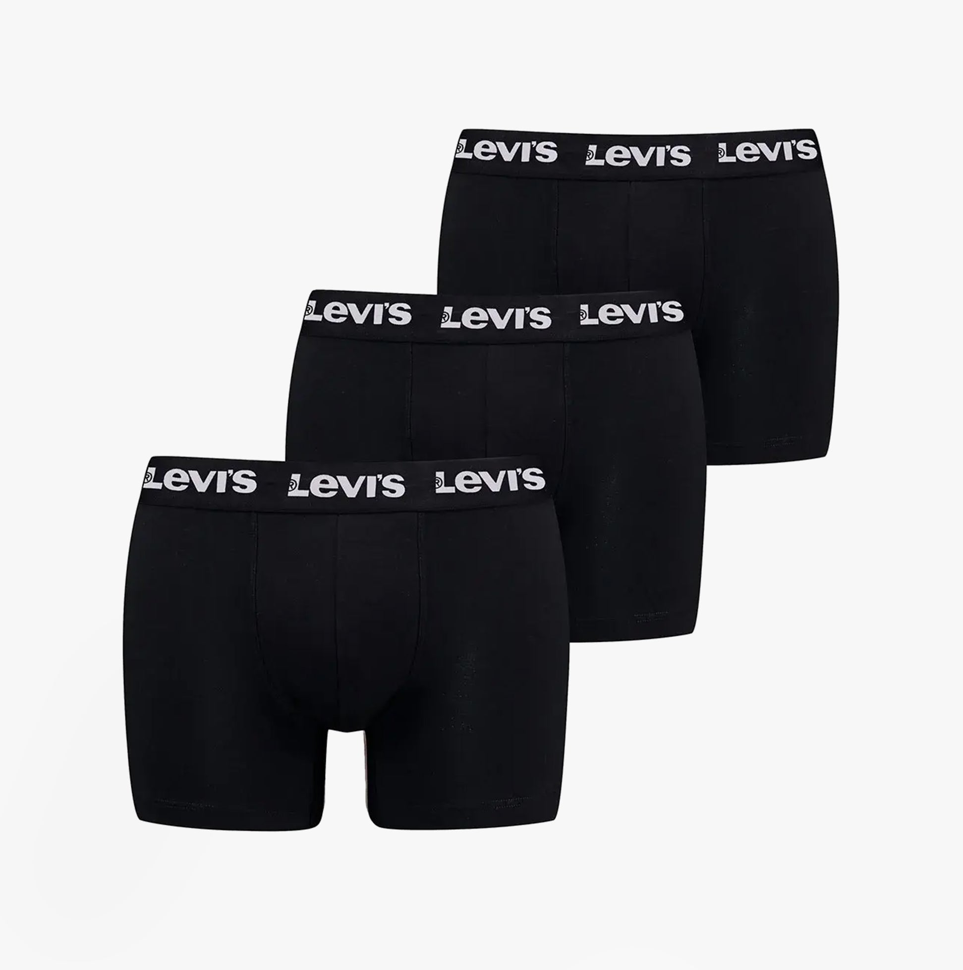 Levi's REPEAT LOGO Mens 3 Pack Trunks Black