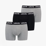 Levi's REPEAT LOGO Mens 3 Pack Trunks Grey Combo