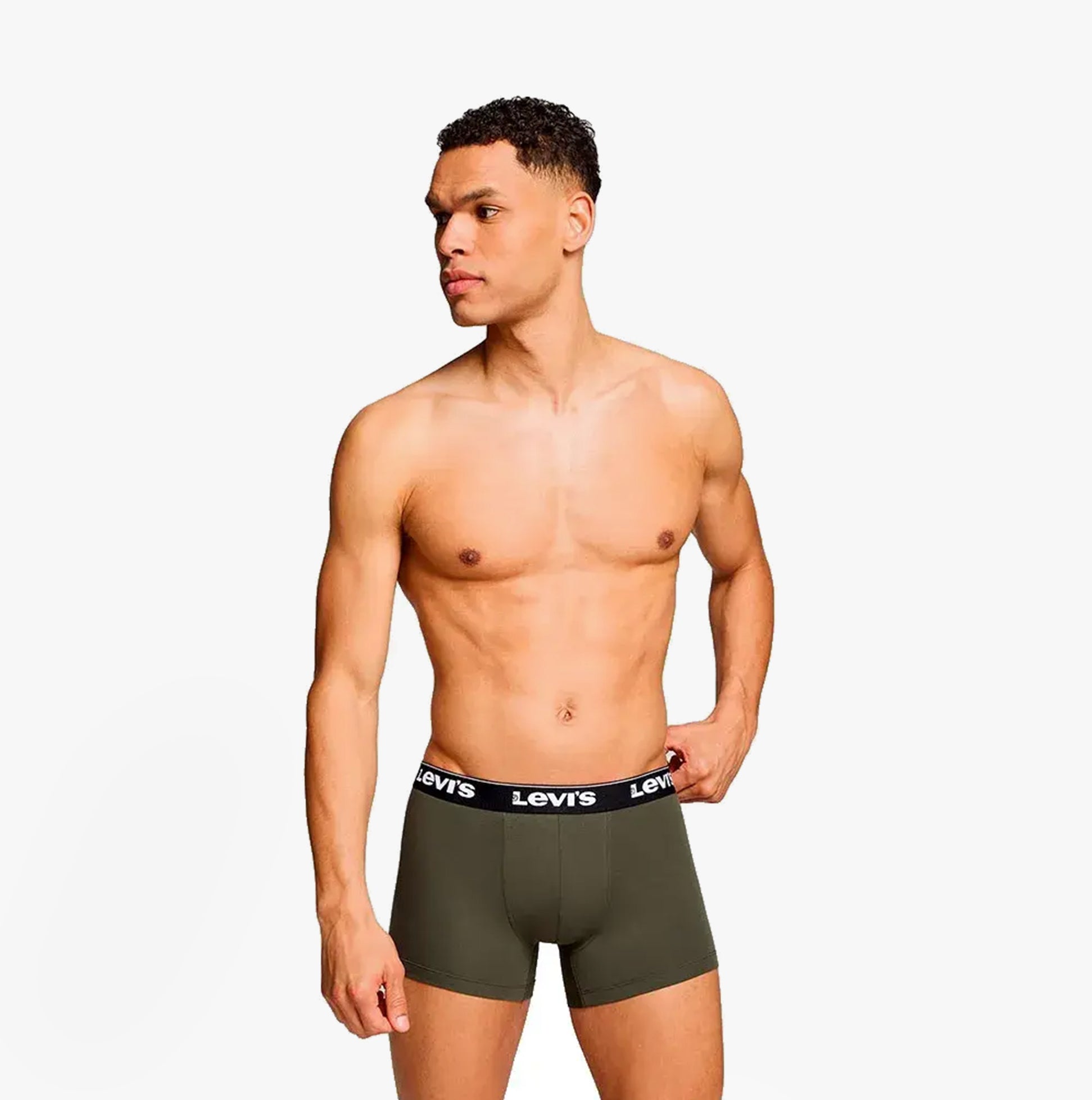 Levi's REPEAT LOGO Mens 3 Pack Trunks Khaki Combo