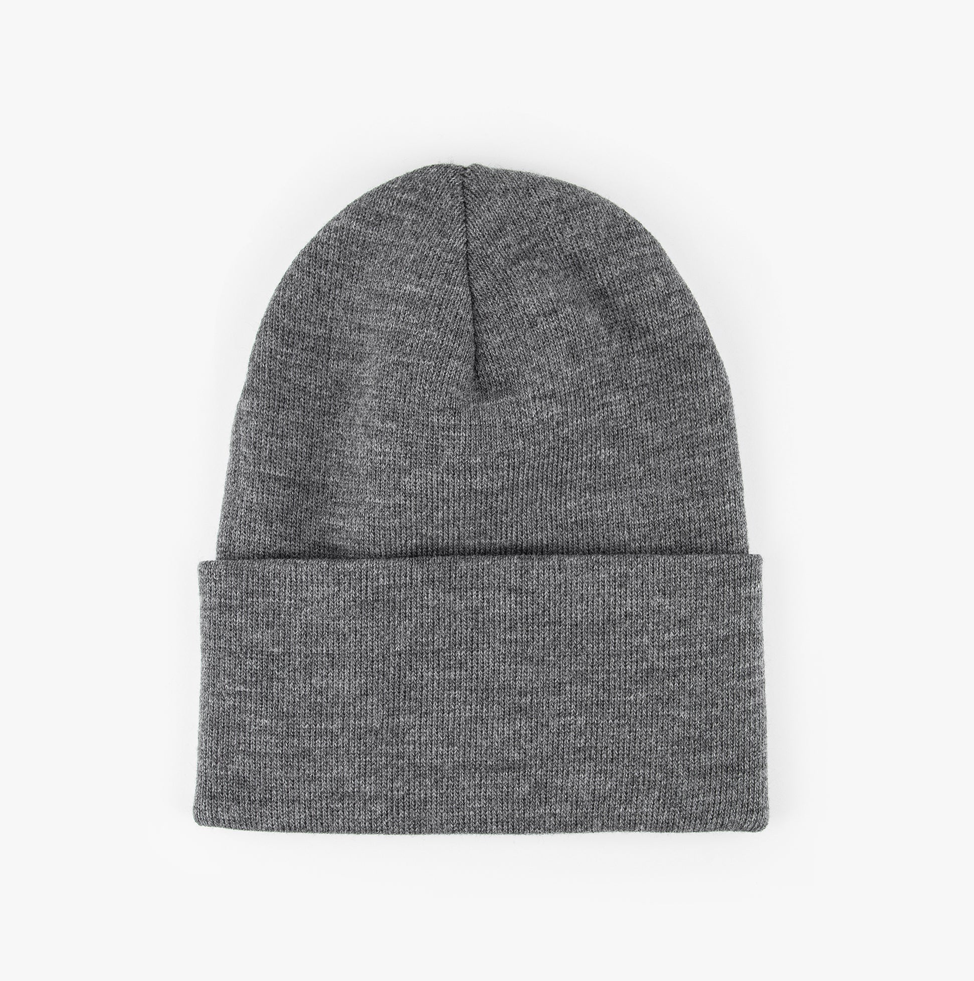 Levi's SLOUCHY RED TAB Unisex Hat Grey flat view, 100% acrylic beanie with adjustable style.