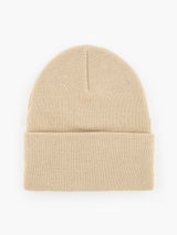 Levi's SLOUCHY BEANIE Womens Hat Regular Khaki front view, soft acrylic material beanie for stylish comfort.