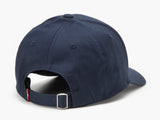 Levi's HOUSEMARK FLEXFIT Unisex Cap Navy Blue back view showing adjustable strap and smooth fabric texture.