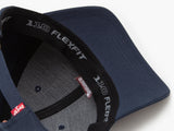 Levi's HOUSEMARK FLEXFIT Unisex Cap Navy Blue interior view showing Flexfit design and inner fabric details.