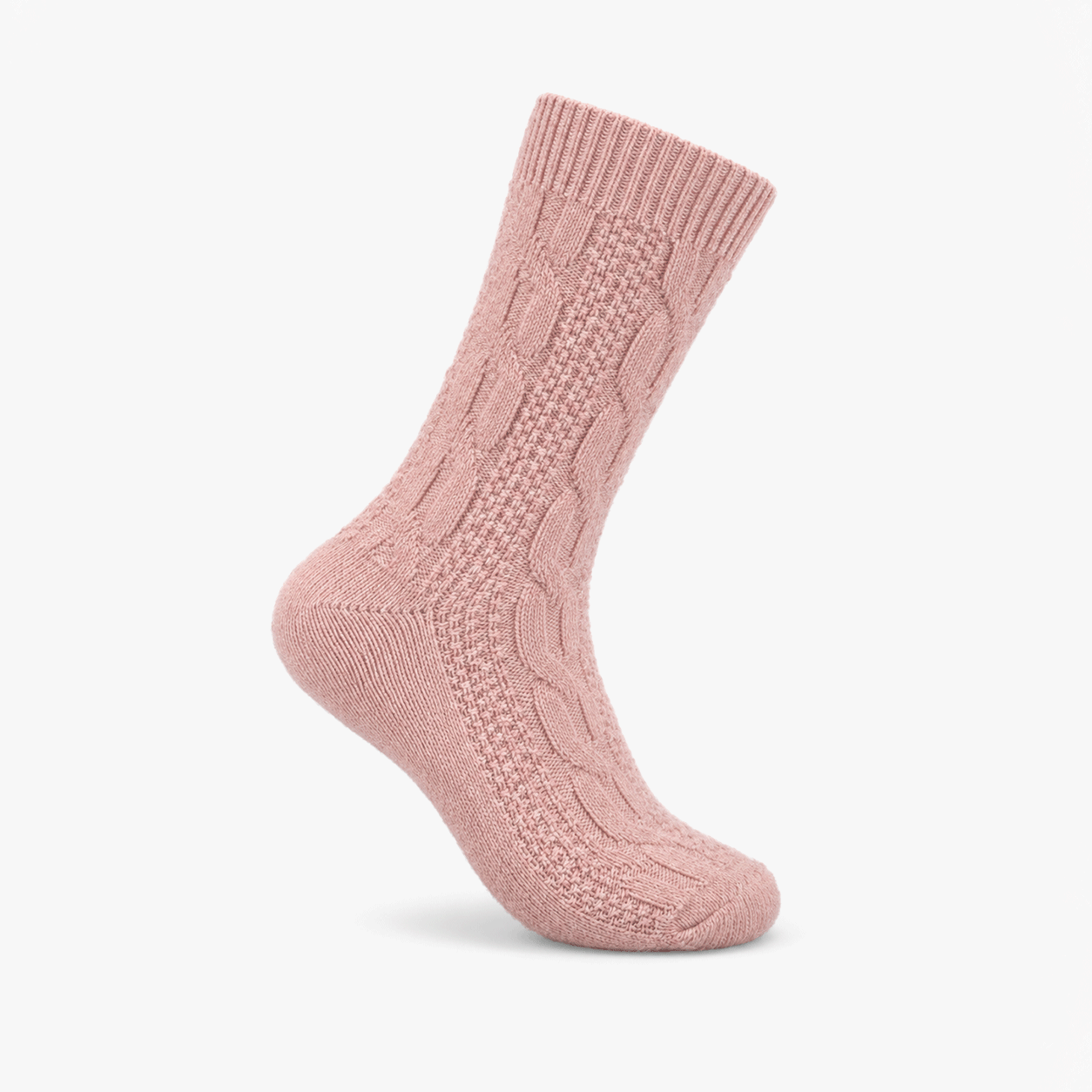 Totes Toasties CHUNKY TWIST WOOL BOOT SOCKS (TWIN PACK) Womens Welly Socks Oat / Lilac