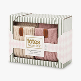 Totes Toasties CHUNKY TWIST WOOL BOOT SOCKS (TWIN PACK) Womens Welly Socks Oat / Lilac