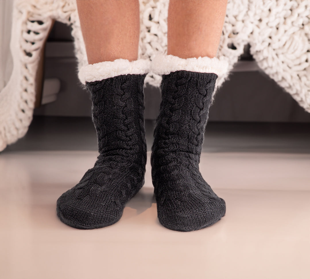 HOS Comfort MELLOW Womens Slipper Socks Black