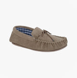 Mokkers BRUCE Mens Moccasin Slippers Taupe