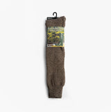Mud Dogs Mens Welly Boot Socks Beige displayed in a front view, showcasing the wool blend material and packaging.