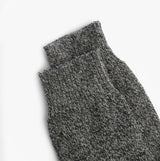 Mud Dogs Mens Welly Boot Socks Grey detail view showcasing the top cuffs of the wool blend socks.