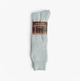 Mud Dogs Womens Welly Boot Socks Light Blue, front view showcasing soft wool blend material and label.