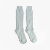 Mud Dogs Womens Welly Boot Socks Light Blue, light blue wool blend socks, front view of socks.