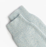 Mud Dogs Womens Welly Boot Socks Light Blue detail view showing the soft wool blend texture and light blue color.
