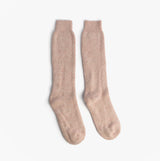 Mud Dogs Womens Welly Boot Socks Light Pink front view, cozy wool blend for comfort and style.