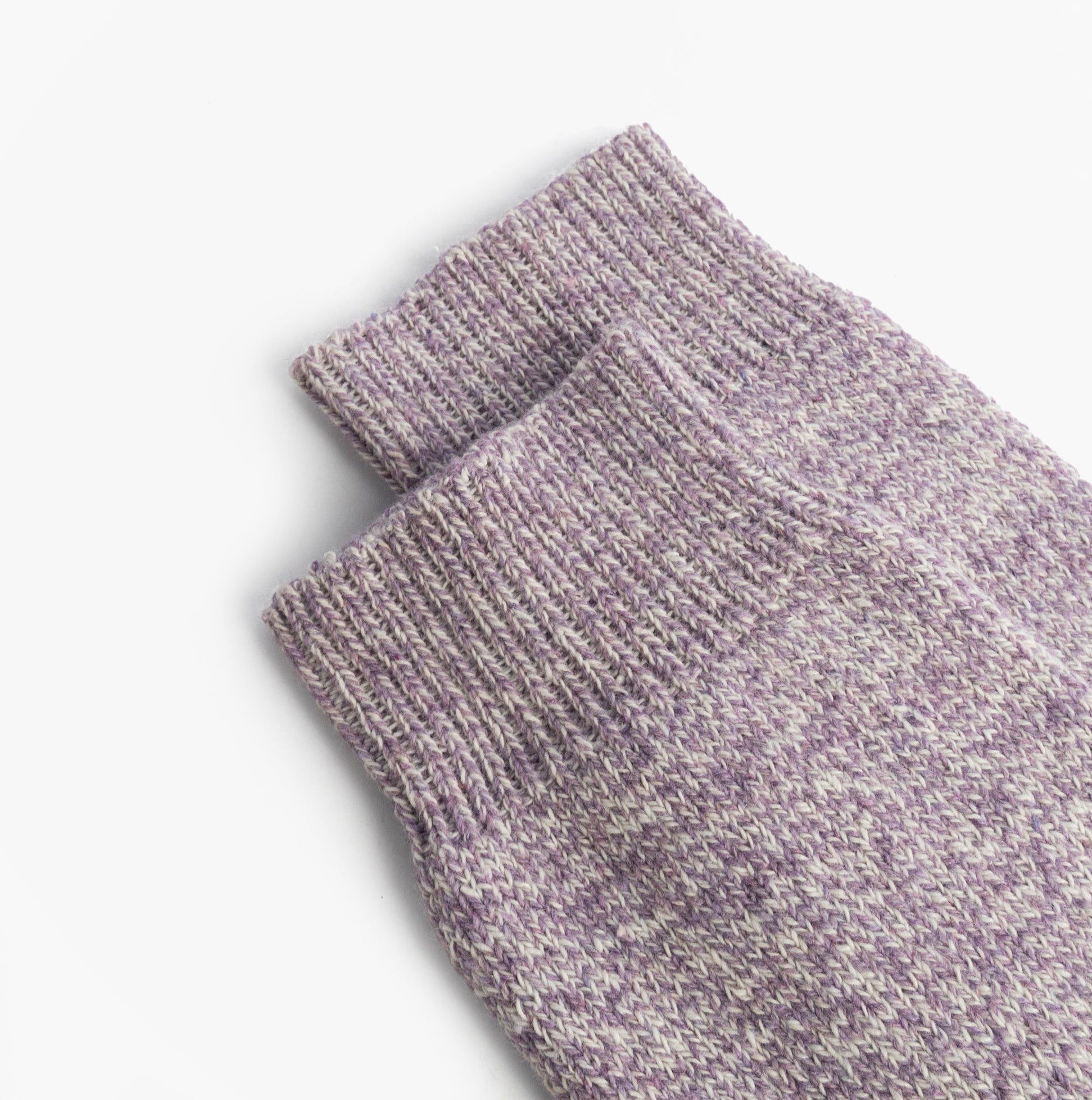 Mud Dogs Womens Welly Boot Socks Light Purple detail view of cuff design and texture