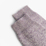 Mud Dogs Womens Welly Boot Socks Light Purple detail view of cuff design and texture