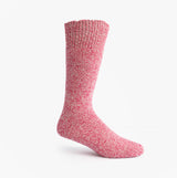 Mud Dogs Womens Welly Boot Socks Pink side view showing textured wool blend in pink color.