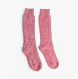 Mud Dogs Womens Welly Boot Socks Pink, front view, wool blend design, ideal for Wellington boots.