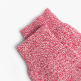 Mud Dogs Womens Welly Boot Socks Pink top view showing knit texture and color detail.