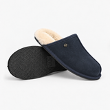 HOS Sheepskin EDWIN Mens Mules Navy