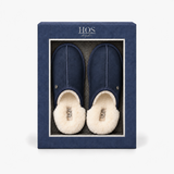 HOS Sheepskin EDWIN Mens Mules Navy