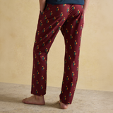 Joules G66094 DOZER LONG Mens Pyjama Set Burgundy/Navy Mens Pyjama Set Burgundy/Navy