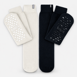 Totes Toasties THERMAL BRUSHED ORIGINAL SLIPPER SOCKS (TWIN PACK) Womens Thermal Socks Grey / Navy