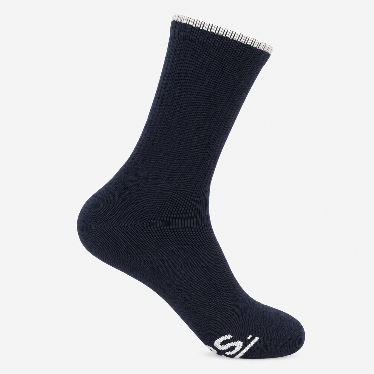 Totes Toasties TERRY SOCK WITH ARCH SUPPORT (TWIN PACK) Mens Crew Socks Grey / Navy Mix