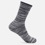 Totes Toasties TERRY SOCK WITH ARCH SUPPORT (TWIN PACK) Mens Crew Socks Grey / Navy Mix