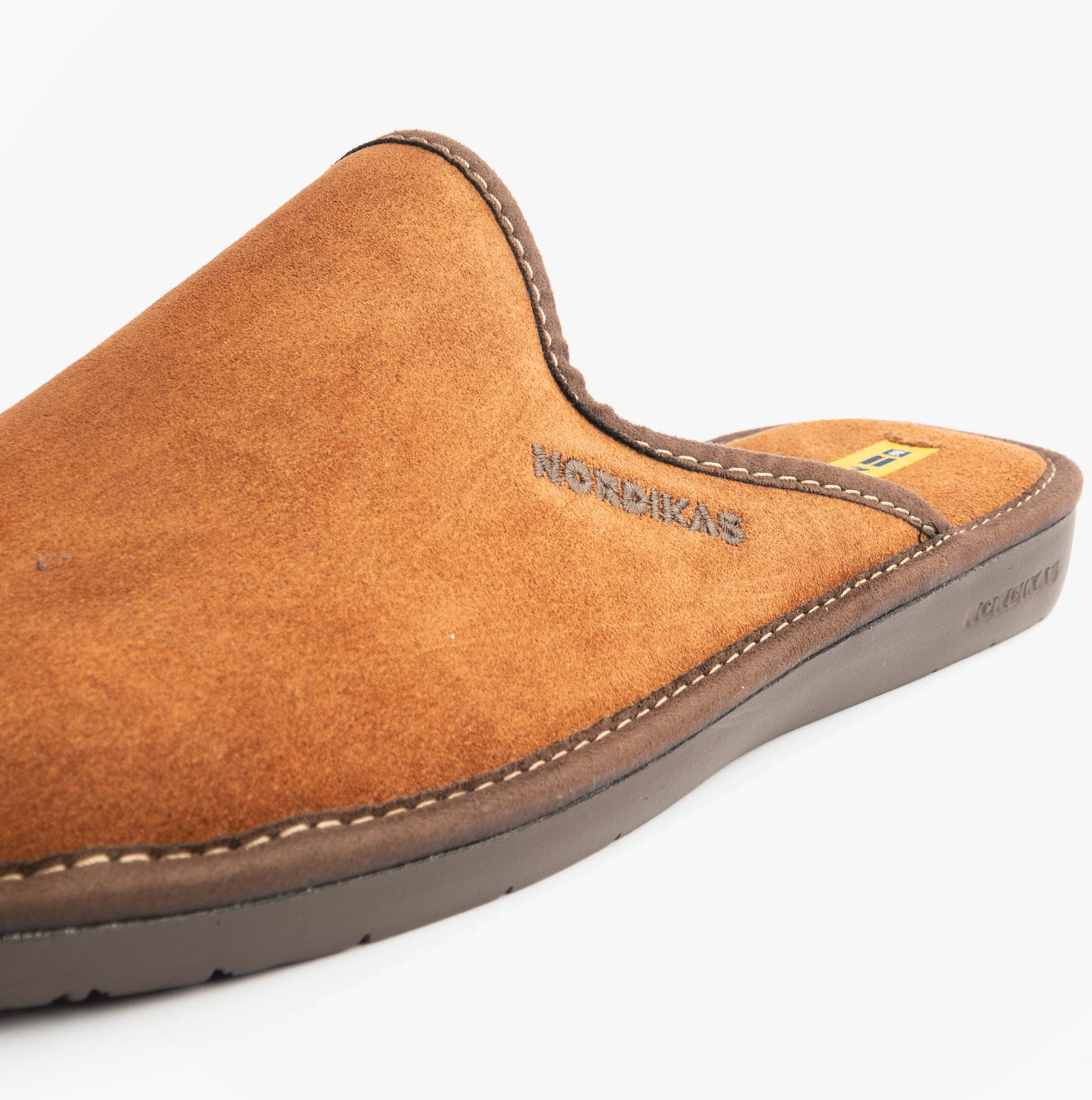 Nordikas 131 Mens Suede Mule Slippers Brown