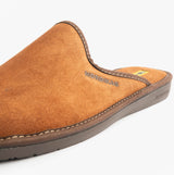 Nordikas 131 Mens Suede Mule Slippers Brown