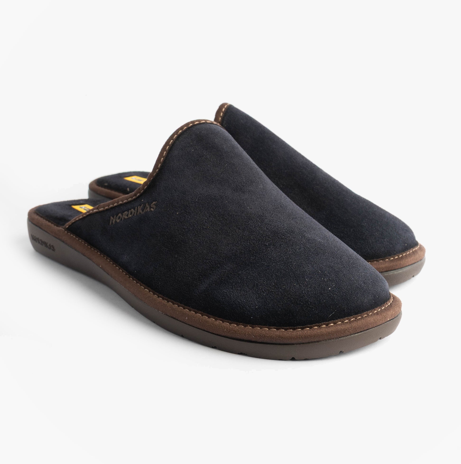 Nordikas 131 Mens Suede Mule Slippers Marine Blue