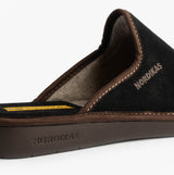 Nordikas 131 Mens Suede Mule Slippers Black