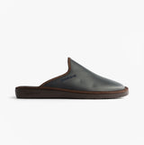 Nordikas 131 Mens Leather Mule Slippers Navy