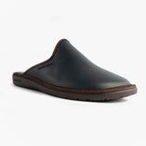 Nordikas 131 Mens Leather Mule Slippers Navy