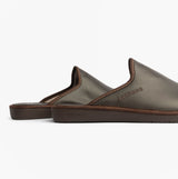 Nordikas 131 Mens Leather Mule Slippers Moka