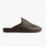 Nordikas 131 Mens Leather Mule Slippers Moka