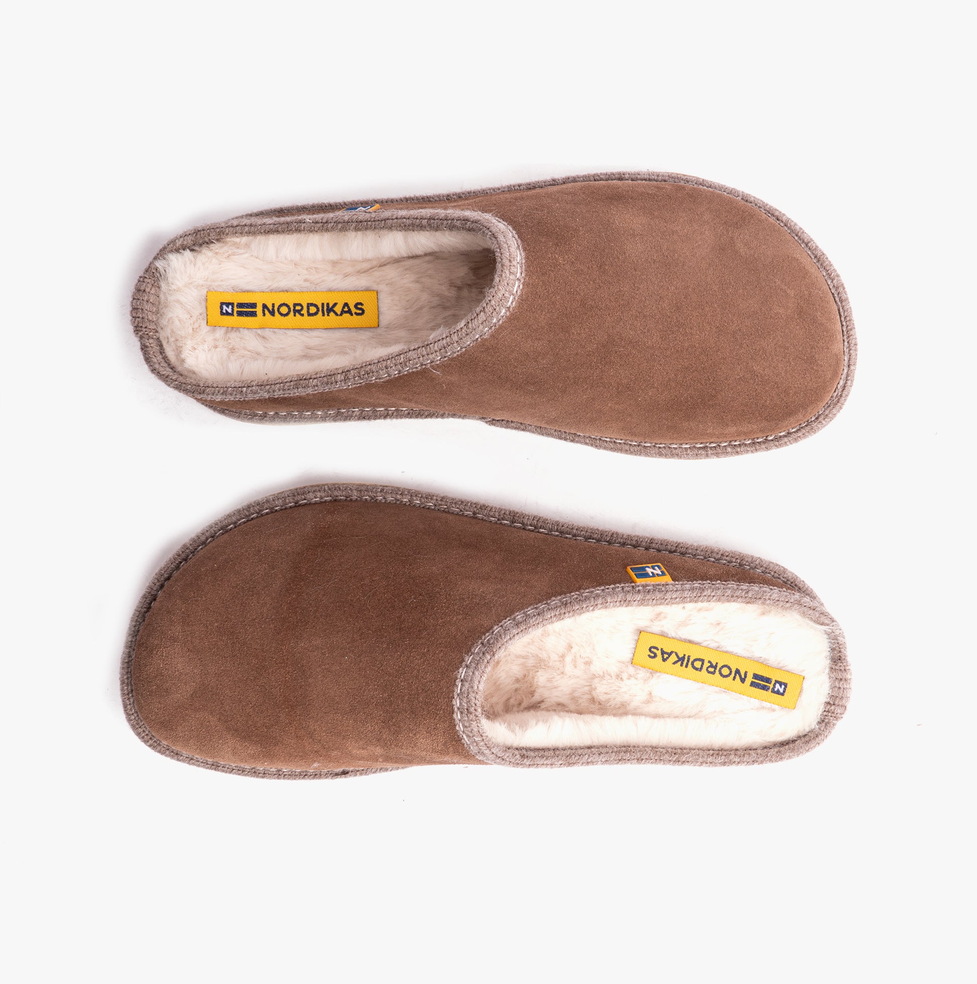 Nordikas 2083 Womens Fur Lined Mule Slippers Piedra