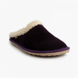 Nordikas 2087 Womens Suede Mule Slippers Purple