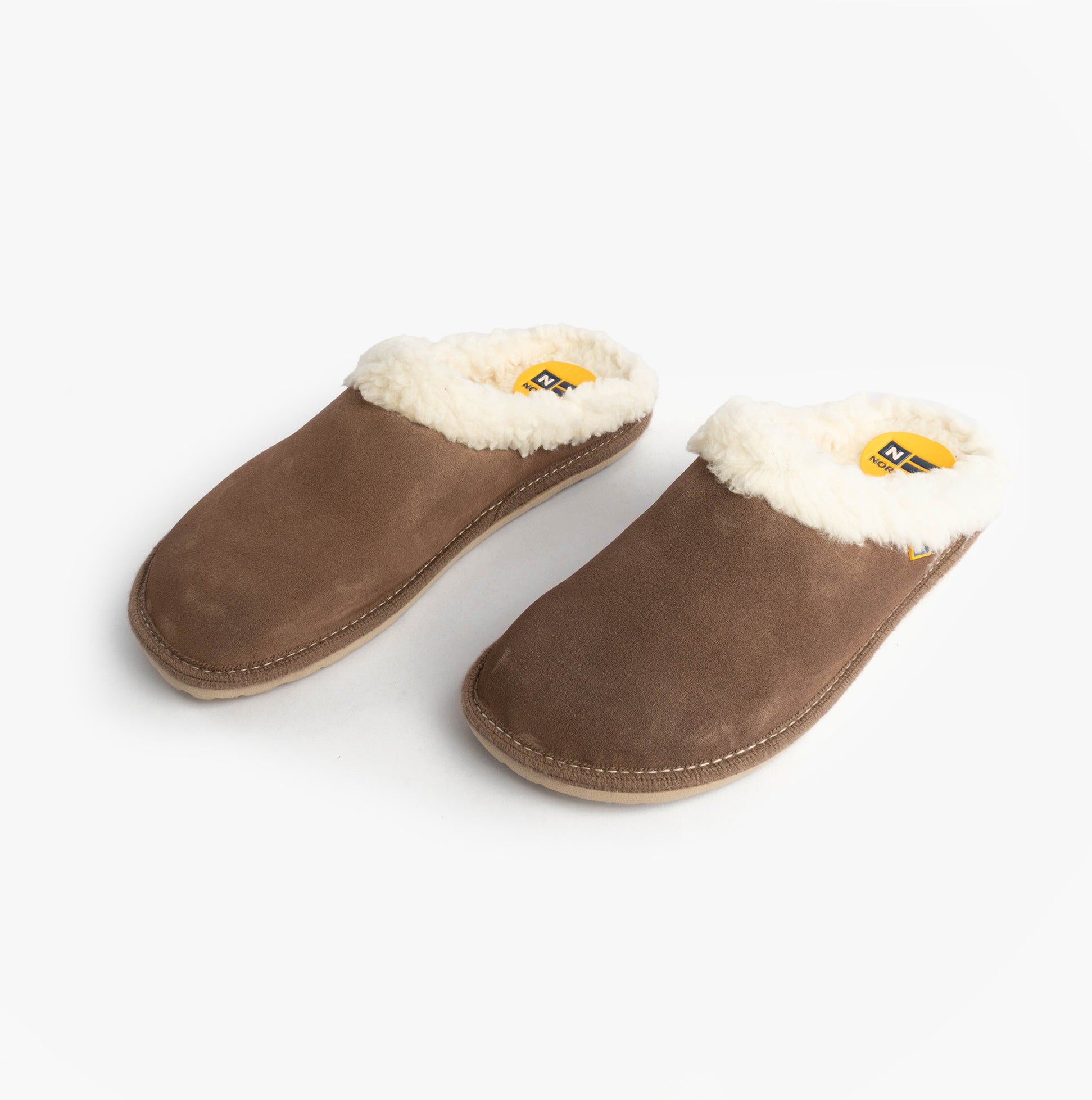 Nordikas 2087 Womens Suede Mule Slippers Piedra