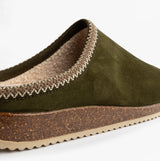 Nordikas 2258 Mens Suede Mule Slippers Khaki