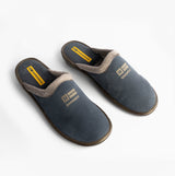 Nordikas 238 Womens Suede Mule Slippers Jeans Blue